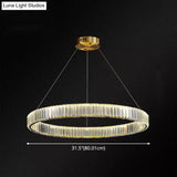 Contemporary Led Crystal Chandelier Pendant Light For Living Room