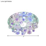 Contemporary Led Crystal Flush Mount Ceiling Light For Fish - Themed Bedrooms