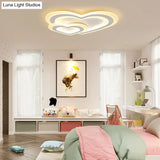 Contemporary Led Flush Ceiling Light: Slim Panel Lamp For Living Room In White Acrylic