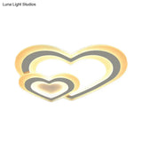 Contemporary Led Flush Ceiling Light: Slim Panel Lamp For Living Room In White Acrylic