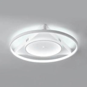 Contemporary Led Flush Mount Ceiling Light With Acrylic Shade - Warm/White White /