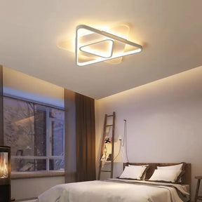 Contemporary Led Hexagonal Star Ceiling Light: White Acrylic Lamp For Bedrooms /