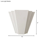 Contemporary Led Iron Wall Sconce White Sector Flush Mount Light - White/Warm Lighting