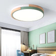 Contemporary Led Metal Circle Flush Light With Acrylic Diffuser In Warm/White - Pink/Yellow/Blue