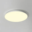 Contemporary Led Metallic Flush Mount Light - White Tray Ceiling Lamp For Bedroom
