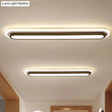 Contemporary Led Oval Ceiling Light With White/Warm Acrylic Diffuser - 19/23/31 Wide