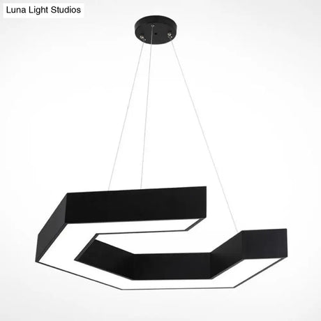 Contemporary Led Pendant Light With Magnetic Shape And Acrylic Shade