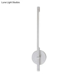 Contemporary Led Sconce Light - Metal And Acrylic Shade Black/White Tubular Wall Mount Warm/White
