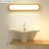 Contemporary Led Sconce Vanity Light For Bedroom - Oval Elongated Acrylic Fixture