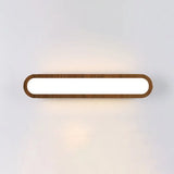 Contemporary Led Sconce Vanity Light For Bedroom - Oval Elongated Acrylic Fixture Brown / 21