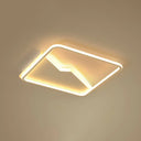 Contemporary Led Square Ceiling Mount Light: Aluminum Bedroom Flush Fixture White / 18’