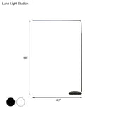 Contemporary Led Standing Floor Lamp For Living Room - Black/White Acrylic Adjustable Angle Reading
