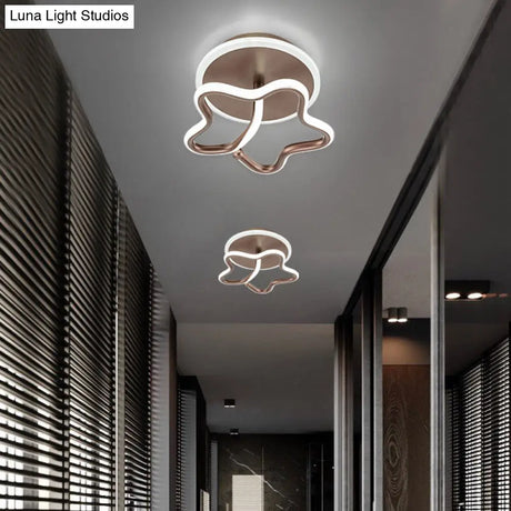 Contemporary Led Star Flush Mount Ceiling Light - Perfect For Corridors