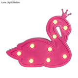 Contemporary Led Swan Wall Night Lamp For Childrens Bedroom