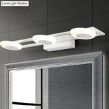 Contemporary Led Vanity Sconce: White Round Acrylic Wall Mounted Light 3 Lights