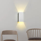 Contemporary Led Wall Sconce In Metal Gold/Coffee/Grey For Bedroom White
