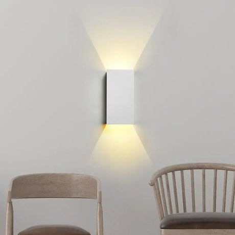 Contemporary Led Wall Sconce In Metal Gold/Coffee/Grey For Bedroom White