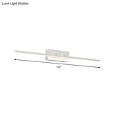 Contemporary Led Wall Sconce - White Linear Vanity Light Fixture