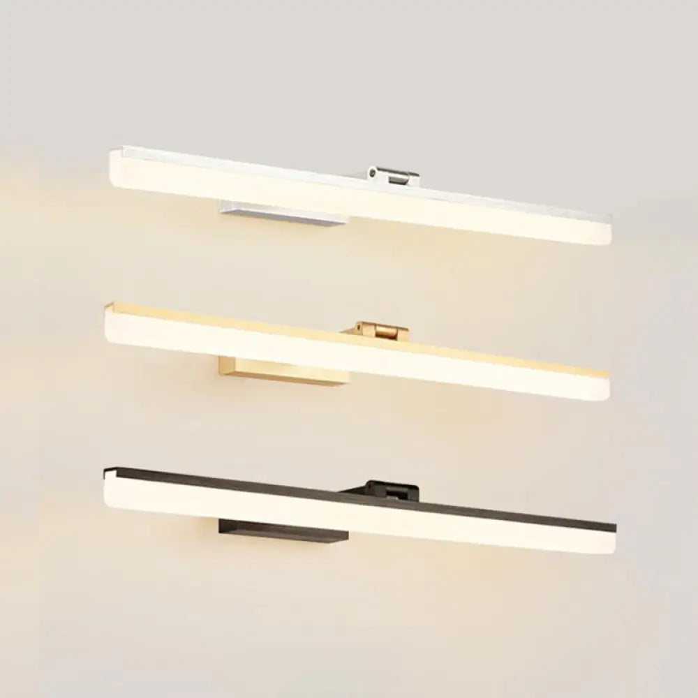 Contemporary Led Wall Vanity Sconce - Metal Design Stylish Bathroom Lighting Silver / 16 Warm
