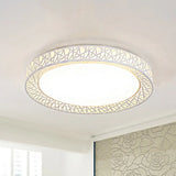 Contemporary Led White Flush Mount Lamp For Bedroom - 15/19/23 Wide Ring Acrylic Lighting Fixture