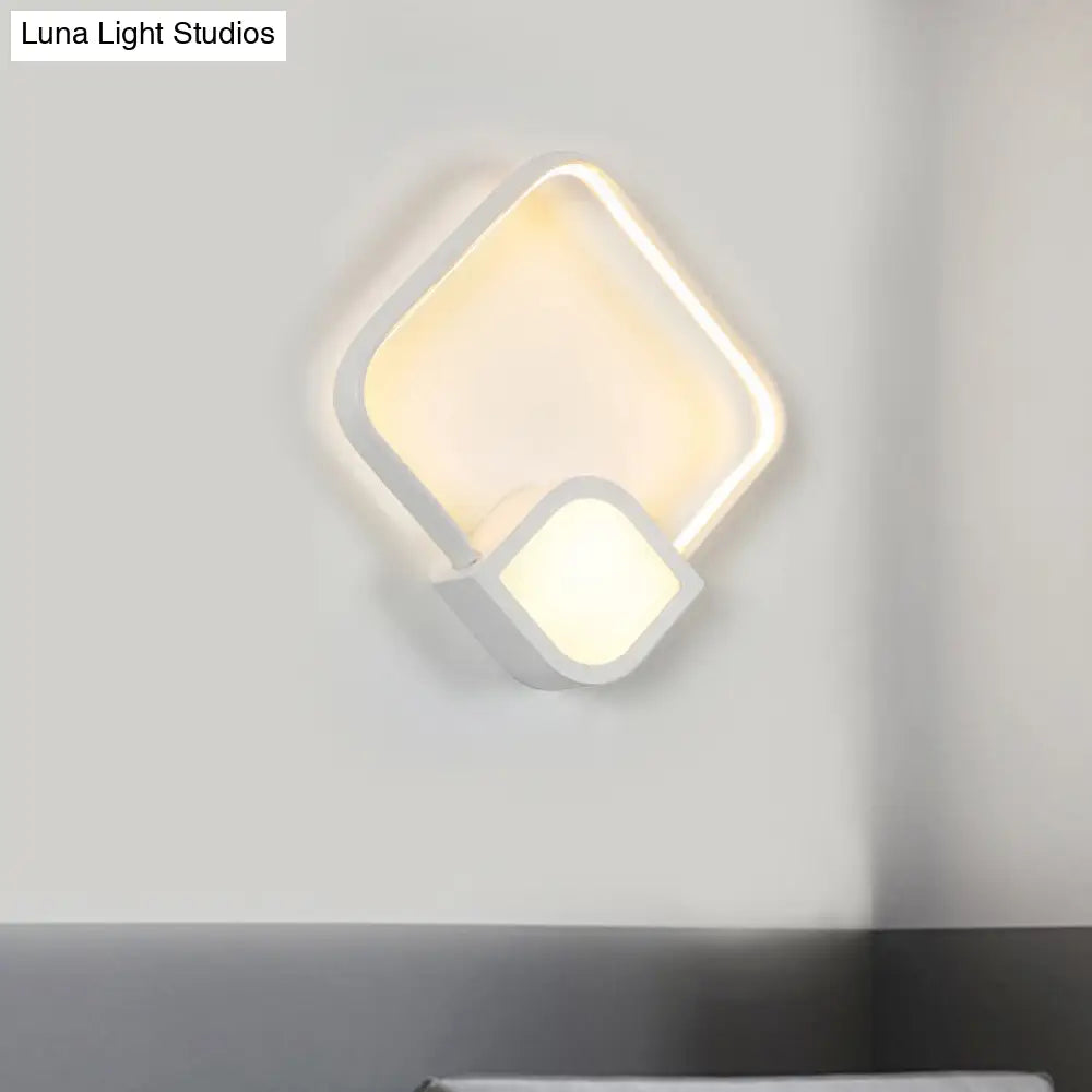 Contemporary Led White Wall Sconce Light For Living Room