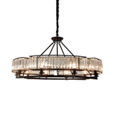 Contemporary Loop Chandelier With Crystal Prism Pendant Lighting - Ideal For Living Room 10 / Dark