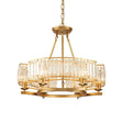 Contemporary Loop Chandelier With Crystal Prism Pendant Lighting - Ideal For Living Room 6 / Gold
