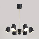 Contemporary Metal Black Chandelier Pendant Light - 3/6/8 Lights Bucket Fixture For Living Room 6 /