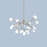Contemporary Metal Branch Pendant Light With Led Suspension 27 / Gold