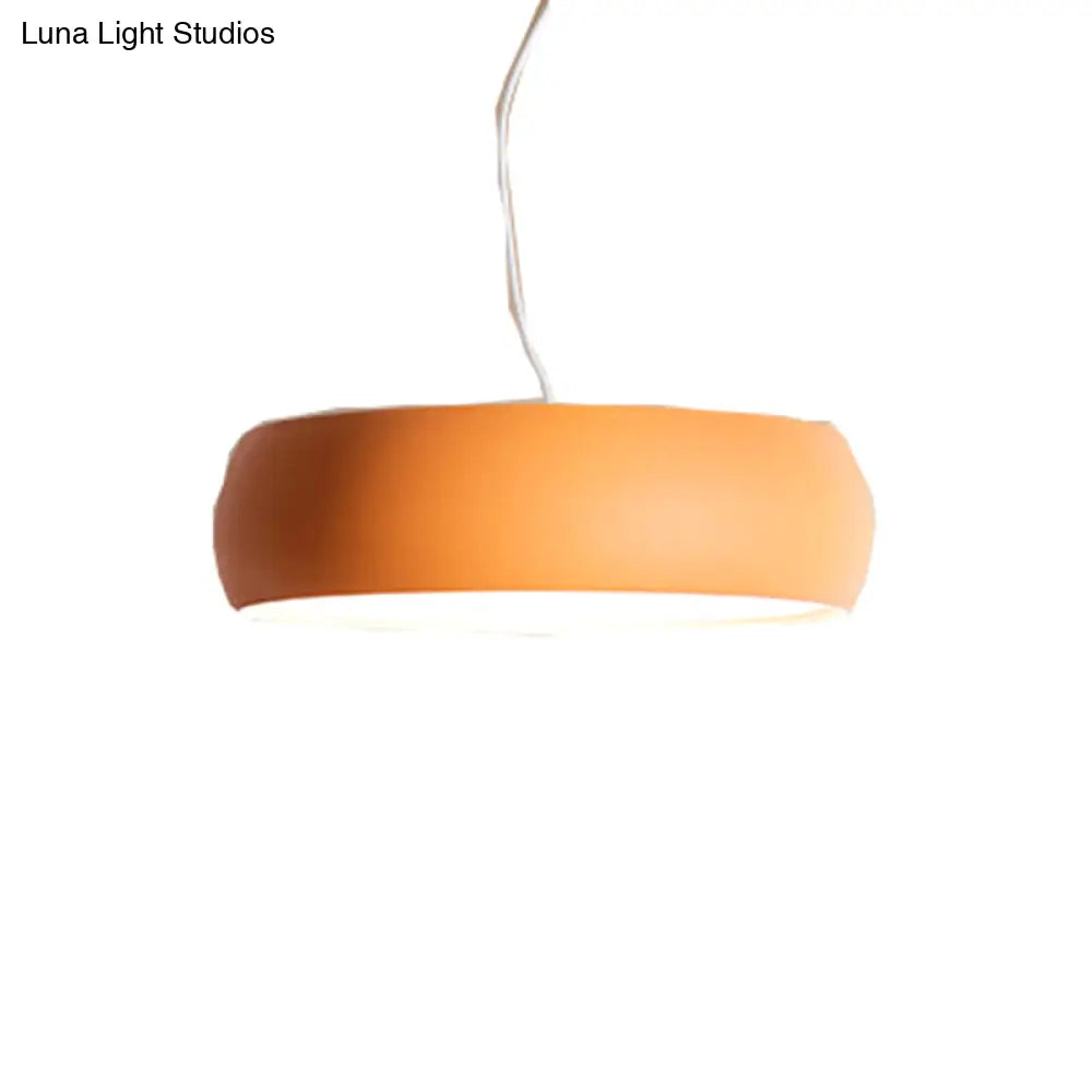 Contemporary Metal Drum Pendant Light For Dining Room Ceilings