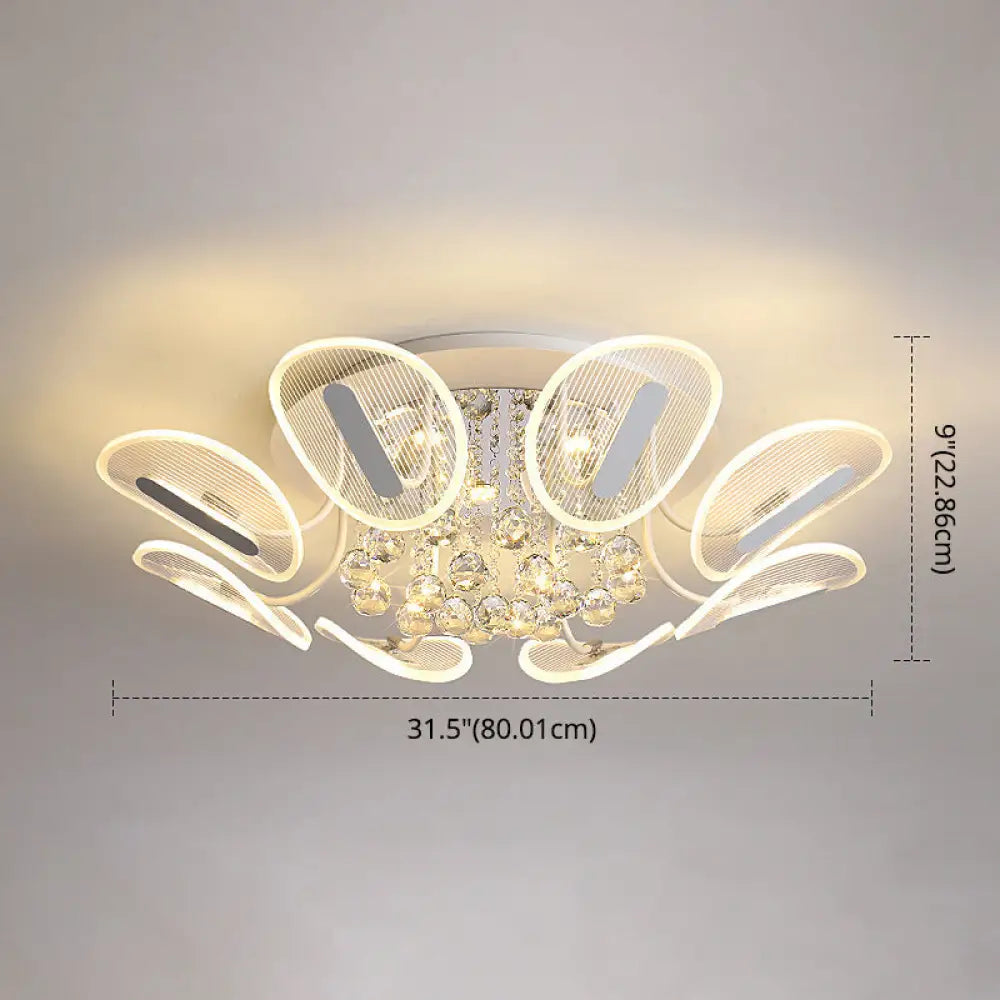 Contemporary Metal Flush Mount Ceiling Light For Bedroom