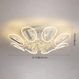 Contemporary Metal Flush Mount Ceiling Light For Bedroom