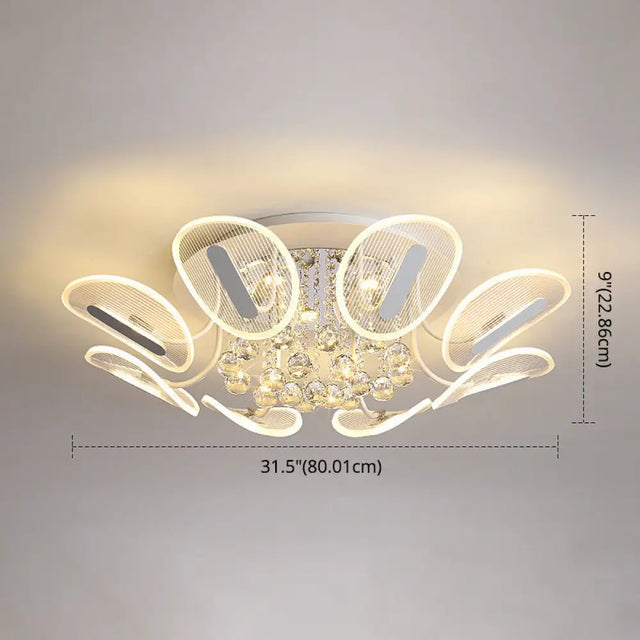 Contemporary Metal Flush Mount Ceiling Light For Bedroom