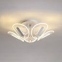 Contemporary Metal Flush Mount Ceiling Light For Bedroom Clear / 23 Warm