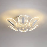 Contemporary Metal Flush Mount Ceiling Light For Bedroom Clear / 25.5 Warm