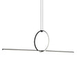 Contemporary Metal Led Hanging Pendant Light For Offices - Black / Warm 51