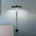 Contemporary Metal Led Rotatable Wall Sconce - Warm Light Lamp Black / 8