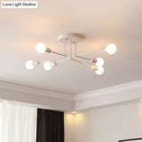 Contemporary Metal Linear Semi-Flush Ceiling Light – Ideal For Kid’s Bedroom And Living Room