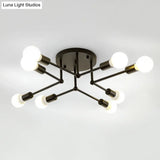 Contemporary Metal Linear Semi-Flush Ceiling Light – Ideal For Kid’s Bedroom And Living Room