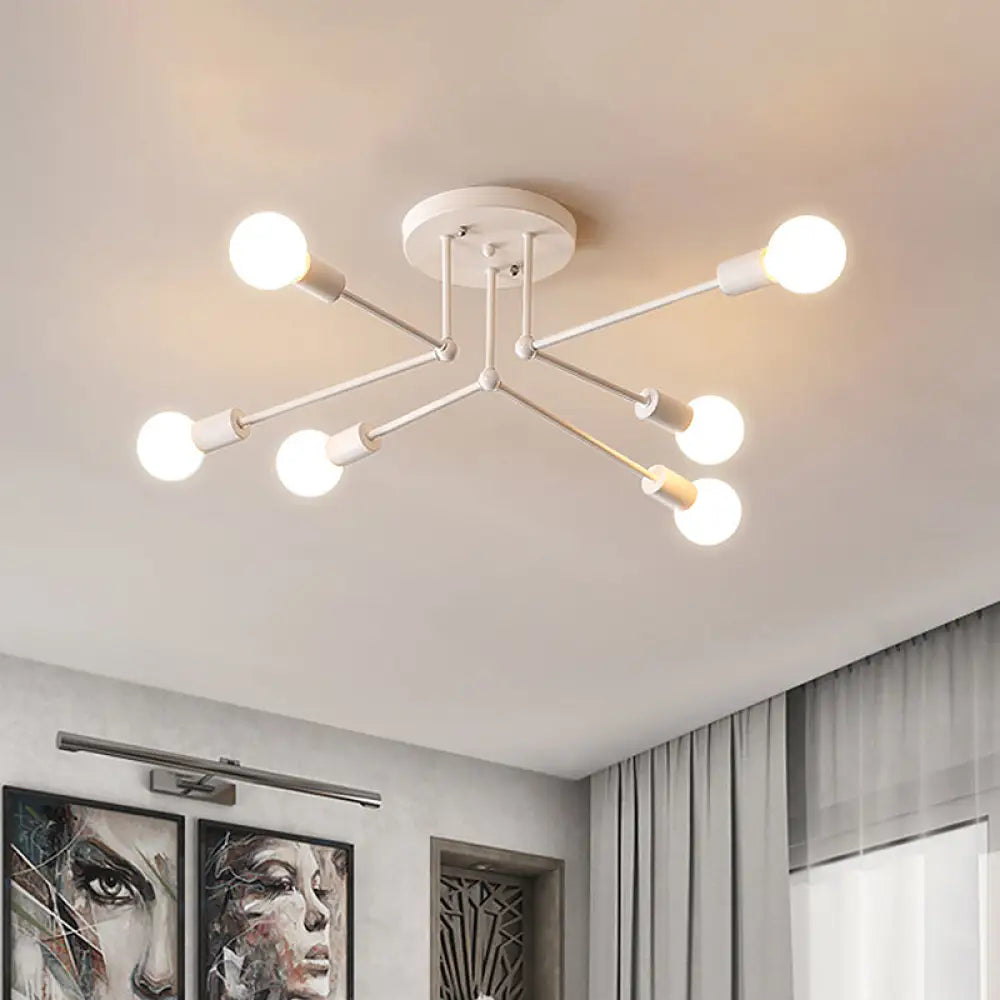 Contemporary Metal Linear Semi-Flush Ceiling Light – Ideal For Kid’s Bedroom And Living Room 6