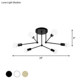 Contemporary Metal Linear Semi-Flush Ceiling Light – Ideal For Kid’s Bedroom And Living Room