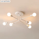 Contemporary Metal Linear Semi-Flush Ceiling Light – Ideal For Kid’s Bedroom And Living Room
