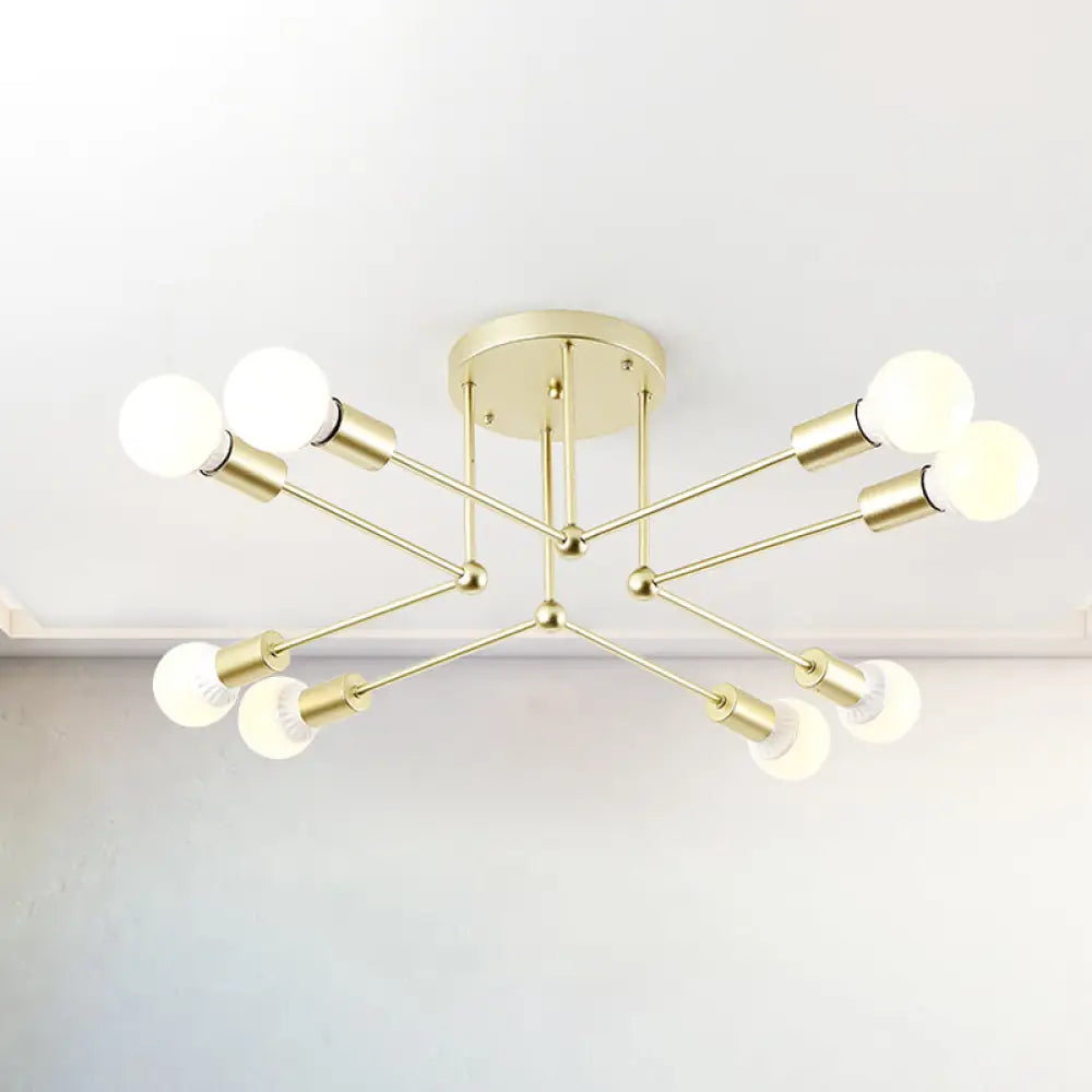 Contemporary Metal Linear Semi-Flush Ceiling Light – Ideal For Kid’s Bedroom And Living Room 8
