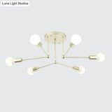Contemporary Metal Linear Semi-Flush Ceiling Light – Ideal For Kid’s Bedroom And Living Room