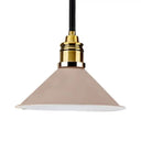 Contemporary Metal Pendant Light With Adjustable Cord - Yellow/Blue/Green Tapered Shade Ideal For