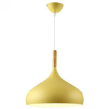 Contemporary Metal Restaurant Pendant Light - Dome Down Lighting Yellow