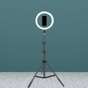 Contemporary Metal Round Make-Up Light With Usb Port Led Fill Flash Lamp - Black 63/75 Long / 63