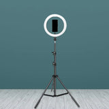 Contemporary Metal Round Make-Up Light With Usb Port Led Fill Flash Lamp - Black 63/75 Long / 63