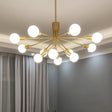 Contemporary Metal Sputnik Chandelier - 12-Head Brass Pendant Light Fixture