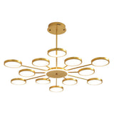 Contemporary Metal Starburst Chandelier: Elegant Hanging Lamp For Living Room